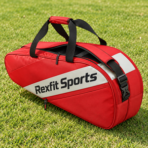 Bolsa de Pádel Roja Rexfit Sports, Ligera, Impermeable, con Cierre, para Transportar Equipo, para Entrenamiento y Viajes - Product Image 1