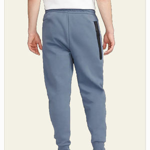 Pantalon de survêtement bleu pour homme, taille élastique, cordon de serrage, poches latérales, tricoté, décontracté, respirant, pour l'automne - Product Image 2