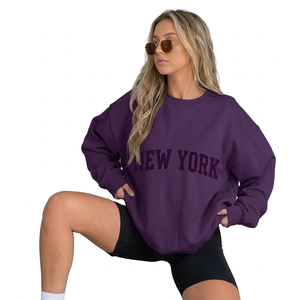 Nueva Llegada Sudadera Oversize de Cuello Alto y Manga Larga para Mujer, de Poliéster y Algodón, con Bordado Frontal Personalizado, Forro Polar Grueso - Product Image 3