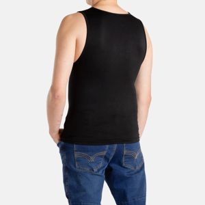 Factory Manufacturer tank Top High Quality 200gsm Wholesale Blank tank Top Polyester Spandex <b>Split</b> Gym Man tank Top - Product Image 5