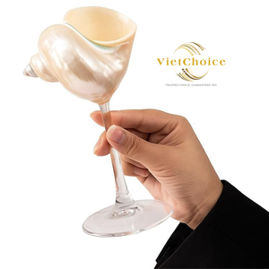Verre à champagne Vietchoice, coupe à cocktail de luxe faite à la main avec tige en coquillage naturel pour restaurants, centres de villégiature, hôtels, fêtes et expositions - Product Image 4