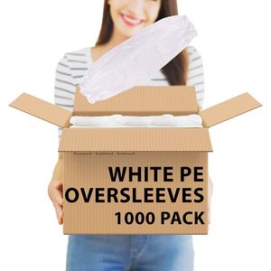 1000 confezione da 18 'smanici bianchi PE 2 Mil spessore olio resistente all'acqua manicotti protettivi monouso da polso elasticizzati - Product Image 2