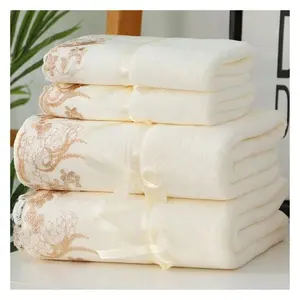 Lavish Quality At Factory Wholesale Price Customize Large Adult 100% Organic Cotton GOTS Certified Luxury Terry Bath Towel Set