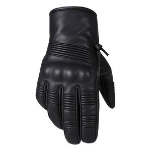 Guantes de Motocicleta de Piel de Cabra de la Mejor Calidad, Color Negro, Pantalla Táctil Completa, Protección de Nudillos de PVC Duro - Product Image 2