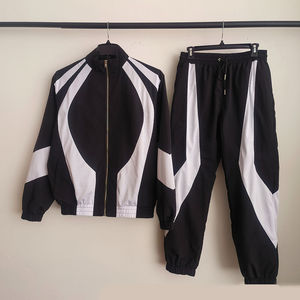<b>Men</b>’s windbreaker tracksuit set zip <b>jacket</b> and pants breathable fabric for workouts jogging fitness outdoor sports for low price - Product Image 2