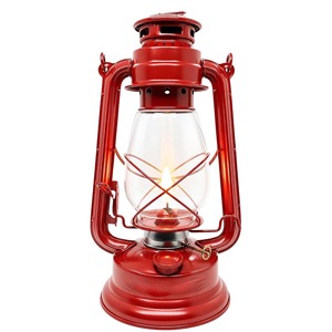 Export Quality Vintage <b>Hurricane</b> <b>Lantern</b> Metal Glass Kerosene Lamp Red Lalten Hanging Light For Camping Available For Sale - Product Image 5