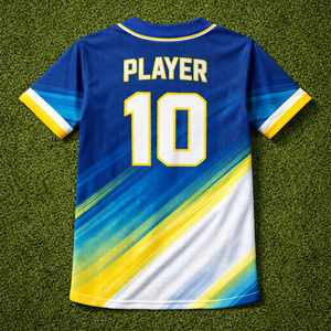 Uniforme de baseball personnalisé pour les équipes et les ligues, manches courtes, col en V, séchage rapide, respirant, tissu 100% polyester, sublimé, brodé - Product Image 2