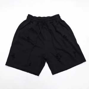 Pantalones Cortos Personalizados para Hombre con Lavado Ácido, Diseño Vintage, Algodón Pesado, Estampado Puff, Estilos Desgastados con Pedrería, Pantalones Cortos de Forro Polar - Product Image 2