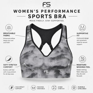 High Impact Marble Print Sports <b>Bra</b> Women Padded Racerback Yoga <b>Bra</b> Breathable Push Up Fitness Gym Workout Top Activewear - Product Image 5