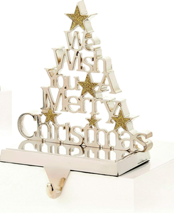 Merry Christmas Stocking <b>Hanger</b> Decorative Christmas Stocking Holder for Fireplace Mantel Holiday Home Decor Festive Display - Product Image 6