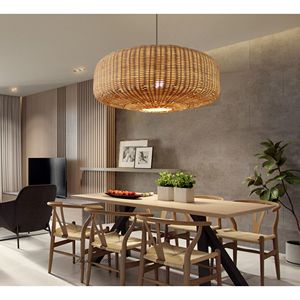 Bamboo Hanging Ceiling Lamp Handcrafted Woven Pendant Light Fixture for Hotel Restaurant Living Room Decoration - Product Image 4