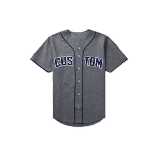 Camiseta de Béisbol Personalizada para Hombre, Manga Corta, Cierre de Botones, Negra, Poliéster, Bordado en Tela Tackle Twill, Logotipo Frontal, Corte Regular - Product Image 4
