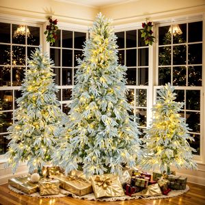 Albero di Natale Artificiale Pre-Illuminato Effetto Neve (Spruce) con Luci Calde Gialle e Colorate, Set da 120 cm, 180 cm, 230 cm, con 800 Luci e Rami Pieghevoli - Product Image 3