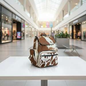 Sac à dos multifonctionnel en cuir véritable fait main, style vintage, pour ordinateur portable, école, voyage, avec fermeture éclair, motif lettre, portable, 20-35L - Product Image 2