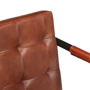 Sofá Industrial de 3 Plazas en Cuero de Cabra Marrón con Estructura de Acero con Recubrimiento en Polvo para Sala de Estar, Modelo 2023 - Product Image 6