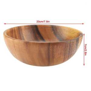 Tazón de Madera Artesanal de Alto Brillo para Servir Sopa, Uso en Cocina - Product Image 2