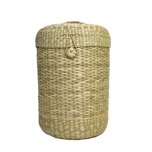Woven Rattan <b>Laundry</b> <b>Basket</b> <b>Wicker</b> Hamper <b>Basket</b> with Lid Bamboo Storage Bin for Home Living Room - Product Image 2