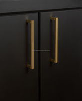 Poignée de tirage moderne en laiton réglable pour armoires de cuisine, salle de bain, salon et tiroirs – Quincaillerie intérieure de luxe