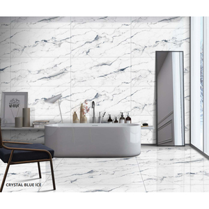 End Touch Indigo White 60x120 Azulejo de cerámica de baño moderno Cuerpo completo Mármol de porcelana esmaltado brillante para Villa Luminous Firebrick - Product Image 6