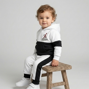 Ensemble de survêtement hiver épais 2 pièces pour enfants garçons, respirant en molleton bouclette épaisse - Product Image 3