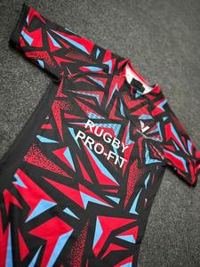 Camiseta de Rugby Personalizada con Cuello en V, Transpirable, Sublimada, con Logotipo Frontal, de Secado Rápido, Antibacteriana, en Spandex/Poliéster - Product Image 5