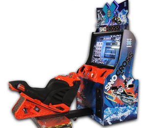 Machine de jeu d'arcade SnoCross officielle avec écran de 42 pouces, simulateur de motoneige à monnayeur, caméra de joueur et base de mouvement - Product Image 4