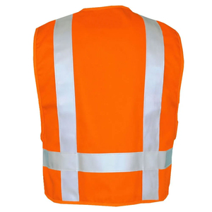 <b>Waterproof</b> Silk Screen Printed Best Selling Men's Hi Visibility <b>Work</b> Safety Vest Breathable Quick Dry Reflective Multi-Pockets - Product Image 3