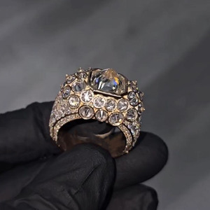 Anillo de Diamantes Moissanite con Corte Inverso Personalizado, Estilo Hip Hop, Chapado en Rodio, Plata de Ley 925, Unisex, para Hombre y Mujer, Regalos de Joyería - Product Image 6