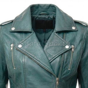 Women Stylish Leather Crop <b>Jacket</b> <b>Short</b> Coat Modern Elegant Fit Winter Collection Fashion Outfit for Ladies Wear - Product Image 3