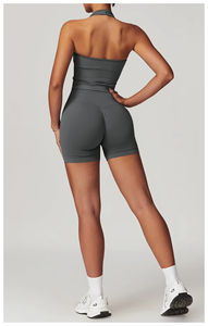 Conjuntos Deportivos de 2 Piezas al por Mayor para Mujer, Bra Deportivo y Pantalones Cortos, Último Diseño, Conjuntos de Yoga y Fitness sin Costuras - Product Image 2