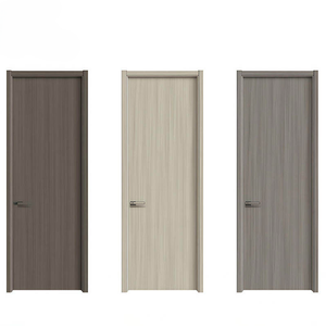Puerta Comercial Personalizada Moderna Impermeable de WPC, Puerta de Madera Compuesta Moldeada con Acabado Minimalista para Apartamento o Villa - Product Image 5