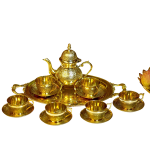 Service à thé Art Déco créatif en laiton de qualité supérieure pour mariages, cadeaux domestiques et articles d'artisanat pour la cuisine - Product Image 4