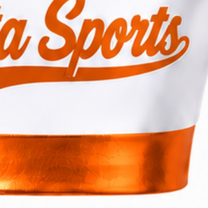 Maillot de cheerleading sans manches sublimé blanc et orange, tenue de sport athlétique pour l'entraînement, la performance et la compétition - Product Image 6