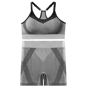 Ensembles de sport pour femmes, ensembles de yoga sans couture, vente directe d'usine de vêtements de sport à haute élasticité et absorbants la transpiration, veste de yoga - Product Image 6