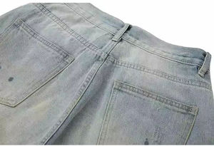Pantalones Cortos de Lona de Alta Calidad, Vaqueros Azules de Cintura Alta a la Moda, Pantalones Casuales con Cintura Elástica y Cordón Ajustable para Hombre, 180g, Impresión Digital - Product Image 5