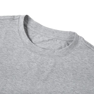 T-shirt uni à manches courtes pour homme, col rond, tricoté, coupe ample, décontracté, personnalisable avec motif imprimé, saison estivale - Product Image 5