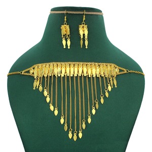 Martasha designer islamique ramadan spécial plaqué or EAU bijoux spécial dubai bijoux collier boucle d'oreille ensemble - Product Image 2