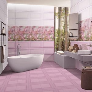 Azulejo cerámico blanco brillante de 300x600 para pared, estilo moderno minimalista, perfecto para interiores de oficinas, edificios comerciales, formato grande - Product Image 3