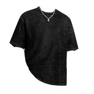 Camiseta de Hombre al por Mayor con Lavado Ácido, Estampado por Sublimación, Tela de Algodón y Felpa, Transpirable, Corte Regular, Estilo Casual Urbano Hip Hop - Product Image 6