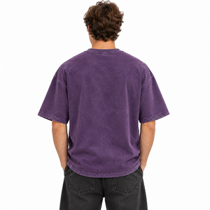 Camiseta de Punto de Manga Corta con Cuello Redondo y Rayas para Hombre, Estilo Casual, Corte Regular, Blanca con Rayas Verde Azulado, OEM Personalizada, 100% Algodón - Product Image 3