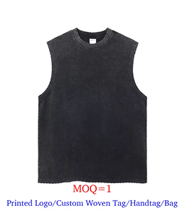 เสื้อกล้ามผู้ชายไซส์ใหญ่ สีพื้น ผ้าฝ้าย คอโอ ทรงลำลอง ถักทอ  รับสกรีนโลโก้ ขั้นต่ำ 1 ตัว - Product Image 1