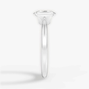 Anillo de Compromiso de Oro Blanco Sólido de 14K con Diamante Cultivado en Laboratorio de Corte Ovalado de 2CT, Anillo de Boda Solitario con Bisel Parcial, Joyería Fina Personalizada - Product Image 2