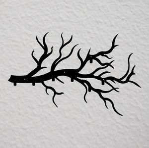 Spooky Tree Design Metal <b>Wall</b> Mounted Key Holder <b>Rack</b> For Entryway Storage And Home Decor Halloween Inspired <b>Wall</b> <b>Hook</b> - Product Image 1