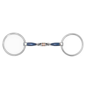 2025 anneau lâche en acier inoxydable de haute qualité pastille d'arachide bleu alliage Bits doux fer cuivre incrusté - Product Image 1