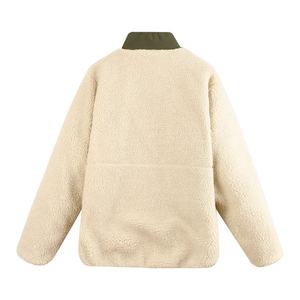 เสื้อแจ็กเก็ตขนแกะโพลีเอสเตอร์ผ้า80% CVC เสื้อแจ็คเก็ตสตรีทผ้าฟลีซโพลีเอสเตอร์ถัก20% - Product Image 4