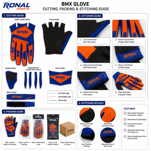 ถุงมือมอเตอร์ไซค์ RONAL SPORTS แบบกำหนดเอง สำหรับมอเตอร์ครอส ปั่นจักรยาน กีฬากลางแจ้ง ระบายอากาศได้ดี รองรับหน้าจอสัมผัส ผลิตจากโพลีเอสเตอร์และผ้าฝ้าย พร้อมหัวเข็มขัด - Product Image 4