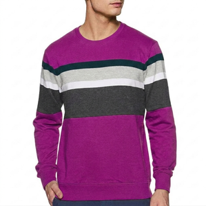 Sudadera de algodón 100% para hombre, cuello redondo, forro polar grueso, manga larga, patrón liso, bordado, teñido liso - Product Image 4