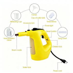 Pulitore a Vapore Portatile 1400W, Vaporizzatore ad Alta Pressione 257, 14 Accessori, Scopa a Vapore Senza Prodotti Chimici per Cucina e Bagni (USA) - Product Image 3