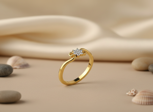Anillo de Racimo de Flores con Diamantes Cultivados en Laboratorio VVS1 de Oro de 10k Hecho a Mano, Joyería Delicada Directo de Fábrica - Product Image 2