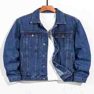 100% Cotton Denim <b>Jackets</b> <b>Men</b> Casual Solid Color Pocket <b>Thin</b> <b>Jacket</b> For Man Style High Quality - Product Image 2